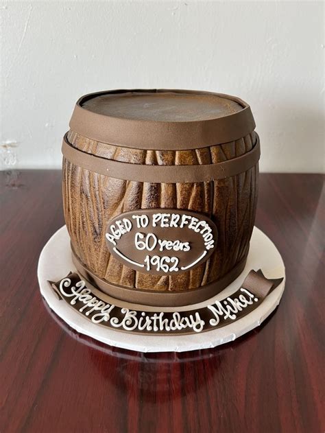 Bourbon Barrel Th Birthday Cake Adrienne Co Bakery