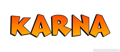 Karna Лого | Бесплатный инструмент для дизайна имени от Flaming Text