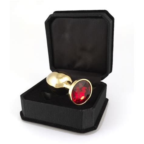 Analplug Gold Mit Stein Metall Glas Plugs Analplugs Sex Toys Fetisch SM Bedarf