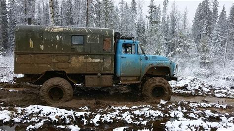 Зил 4×4, арочный, на бездорожье. Первый день лета. - YouTube