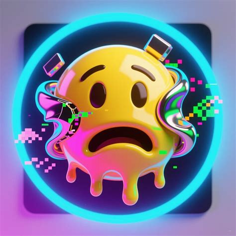 melting emoji art image emoji melting glitch