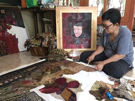 lukisan kain perca  koleksi gambar