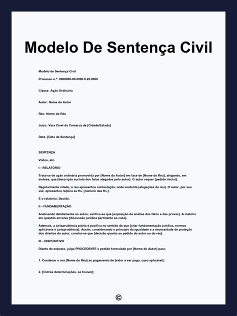 Modelo De Sentença Civil