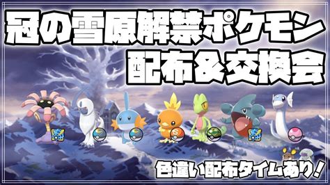 【色違い配布タイムあり】冠の雪原解禁ポケモン配布・交換会【ポケモン剣盾】 Youtube