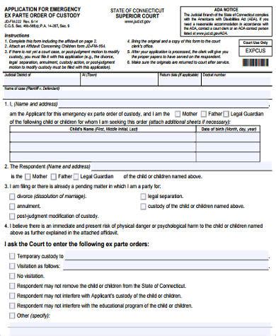 FREE 7 Sample Temporary Custody Forms In MS Word PDF