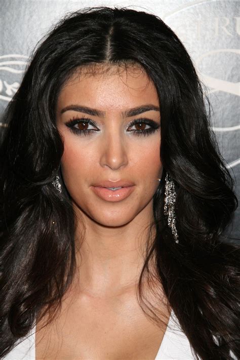 Dark Eyes Nude Lips Makeup Kim Kardashian