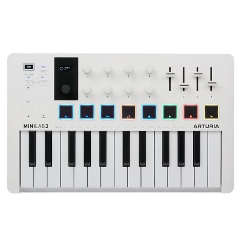 Arturia Minilab Mk3 25 Key Universal Midi Controller White Midi