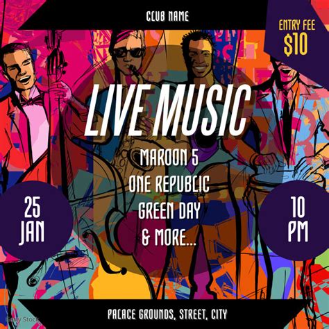 band  ad template postermywall