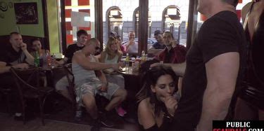 PUBLIC DISGRACE Publicly Humiliated Sub Sucking Cock With Voyeurs Watching TNAFlix Porn Videos