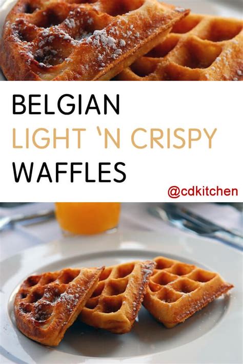 Belgian Light N Crispy Waffles Recipe From CDKitchen Waffle