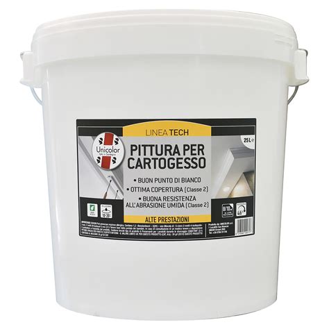 IDROPITTURA CARTONGESSO BIGWORK UNICOLOR 25 l BIANCA PER INTERNO 5 6 m²