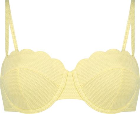 Hunkemöller Scallop Padded Strapless Underwired Bikini Top Geel C bol