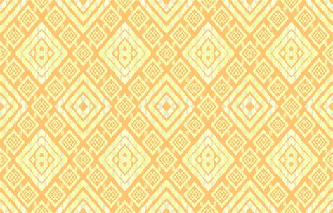 Elegant Pastel Yellow Color Ikat Patterns Geometric Rice Seed Line