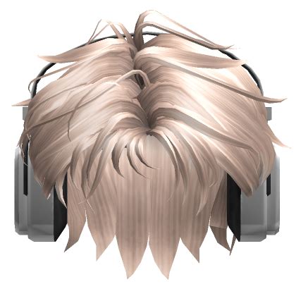 Short Stylish Hair W Headphones Platinum Blonde Roblox