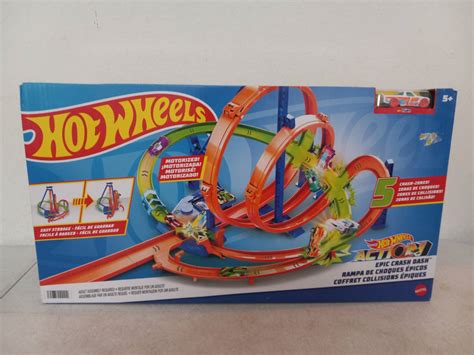 Lot Hot Wheels Epic Crash Dash With Crash Zones Track Set New In Box Hidden Treasure