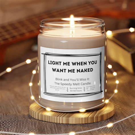 Light Me When You Want Me Naked Candle Aromatic Scented Candle Customize Your Atmosphere