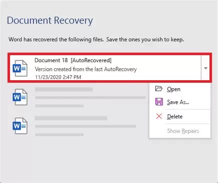 accidentally clicked dont save  word