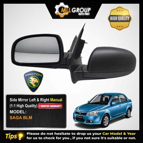 Mll Proton Saga Blm Side Mirror Left Right Manual Shopee Malaysia