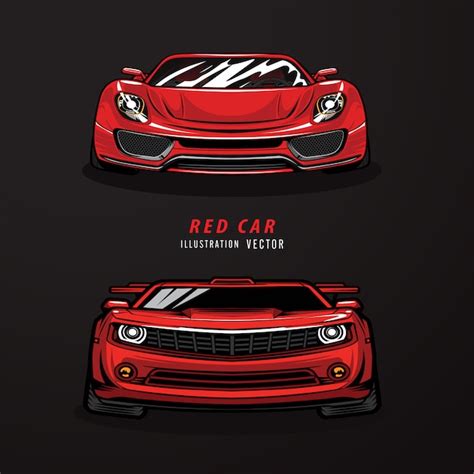 Premium Vector Red Sport Car Illustration