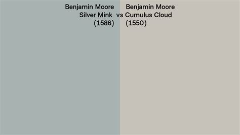 Benjamin Moore Silver Mink Vs Cumulus Cloud Side By Side Comparison