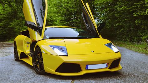 Wallpaper : yellow cars, sports car, Lamborghini Murcielago