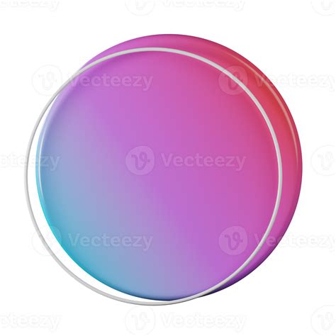 Circle Shape Red Blue Gradient 3d Rendering 29752727 Png