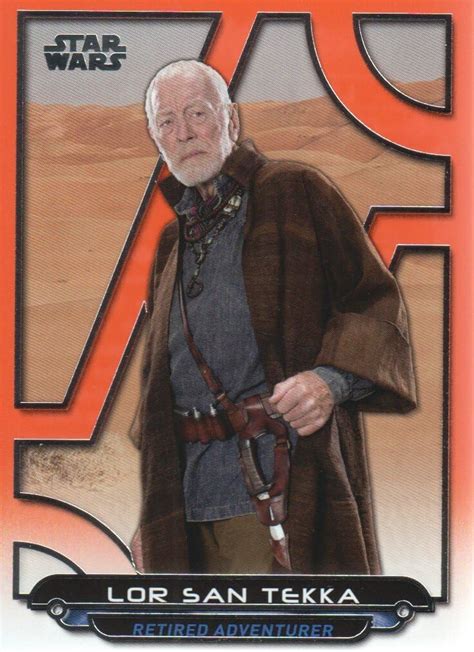 Topps Sw Galactic Files Reborn Orange Parallel Trading Card Tfa