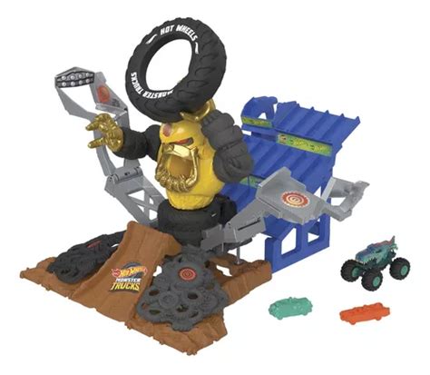 Hot Wheels Monster Trucks Arena Demolici N Reto Gor Zilla Color Multicolor Env O Gratis