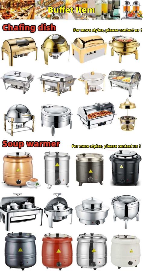 Commercial Catering Kitchenware Set Candle Electric Hot Pot Scarab Food Buffet Display Heater