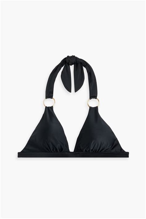 VIX PAULA HERMANNY Ring Embellished Triangle Bikini Top THE OUTNET