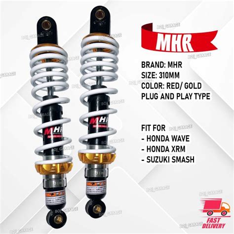 Mhr Brand White Pcs Rear Shock Absorbers Honda Wave Xrm Suzuki Smash