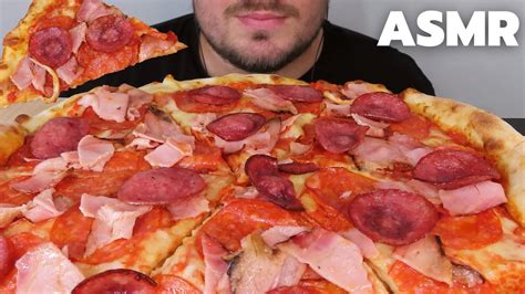 Asmr Pepperoni Pizza Mukbang Eating Sounds No Talking Youtube