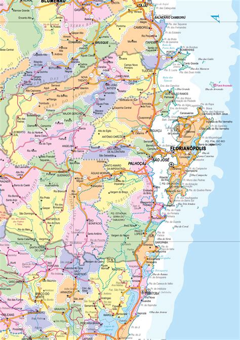 Mapa Sc Rodoviario - Mapa Do Estado De Santa Catarina Político E Rodoviário - Ref: 516 ...
