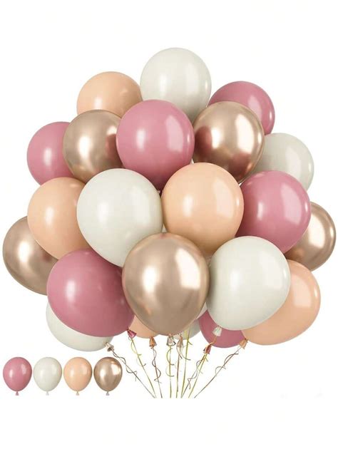 Dusty Pink Latex Balloons Pcs Inch Nude And Dusty Pink Balloon Nude And Sand White