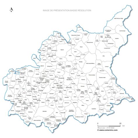 carte personnalisable des villes  communes des alpes de haute provence