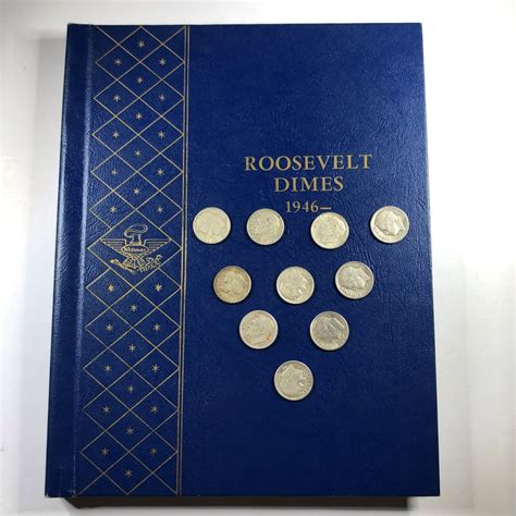 Pre Owned Roosevelt Dimes Collectors Album 1946 Includes 10 Silver