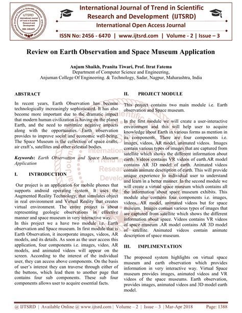 Review on Earth Observation and Space Museum Application