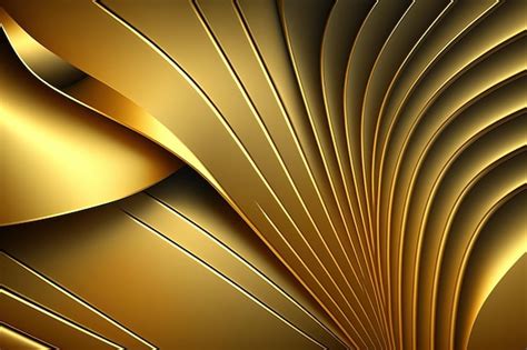 Fundo Abstrato Dourado Ia Generativa Foto Premium