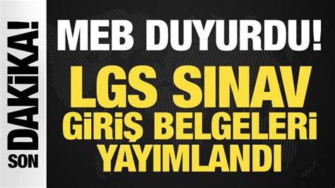 LGS giriş belgeleri yayımlandı LGS 2024 sınav yerleri nasıl öğrenilir