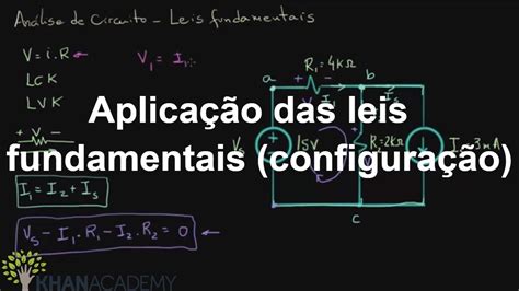 Aplicação Das Leis Fundamentais Configuração Análise De Circuitos Khan Academy Youtube