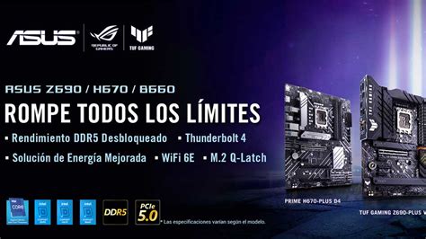 Asus Anuncia Las Nuevas Tarjetas Madre Intel Z H B Y H