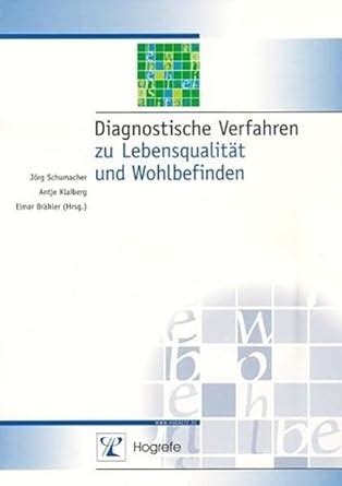 Diagnostische Verfahren Zu Lebensqualit T Und Wohlbefinden Diagnostik