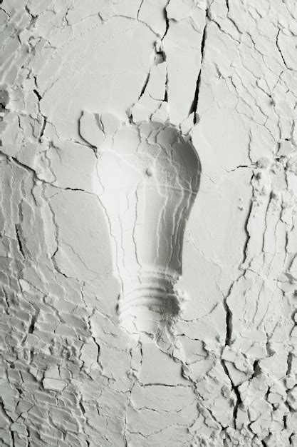 Premium Photo White Abstract Background With A Light Bulb Imprint