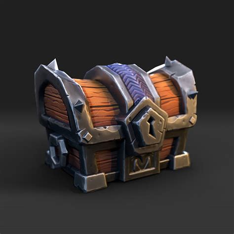 3d Model Fantasy Stylized Chest Vr Ar Low Poly Cgtrader
