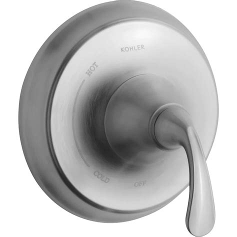 Kohler Forté Traditional Rite Temp Valve Trim In Brushed Chrome The Home Depot Canada