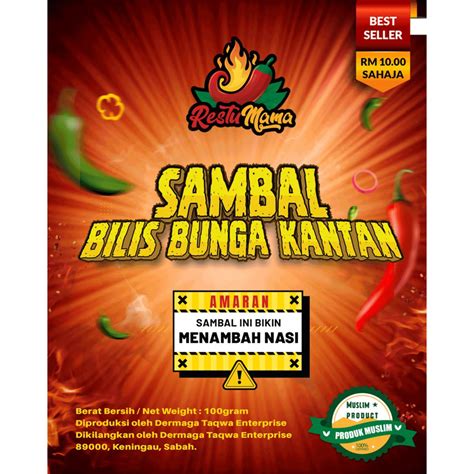 Sambal Bilis Bunga Kantan Shopee Malaysia