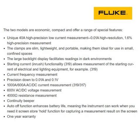 Fluke 319 Digital Clamp Meter at ₹ 26176 | Fluke Clamp Meter in Kolkata ...