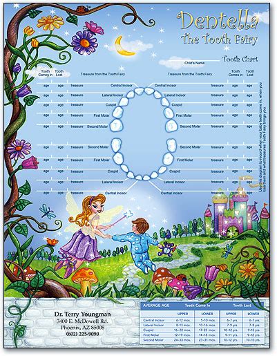 Tooth Fairy Tooth Chart