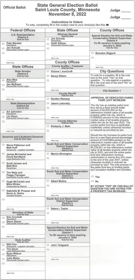 Duluth 2022 General Election Sample Ballot Perfect Duluth Day