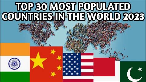 World Population 2023 Top 30 Most Populated Countries In The World Population And Flags